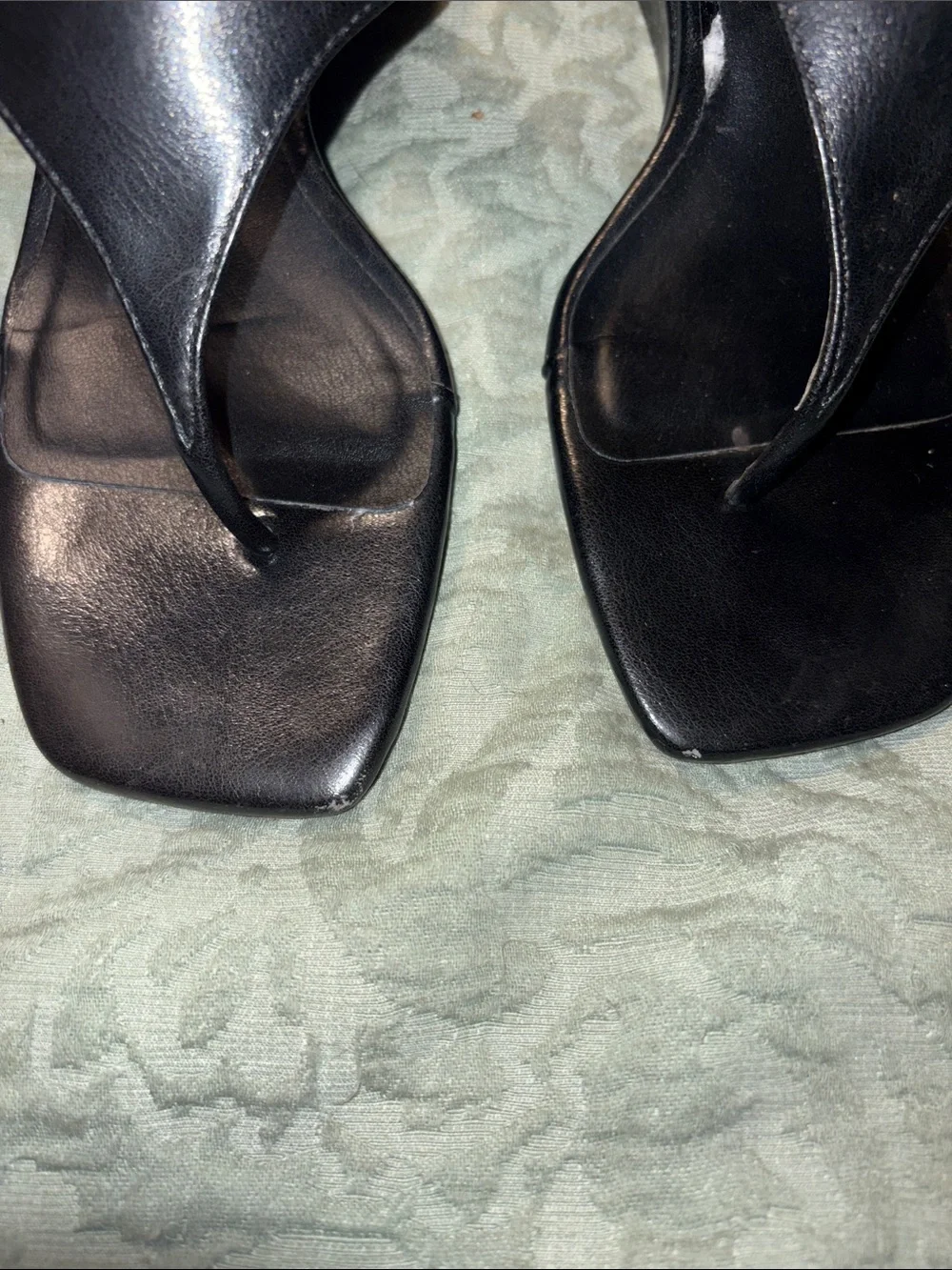 Black Nordstrom Rack 2 inch heeled sandals size 5M